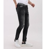 Mario Morato Ripped Jeans Herr Slim fit med Stretch - MM-S-111 - Grå