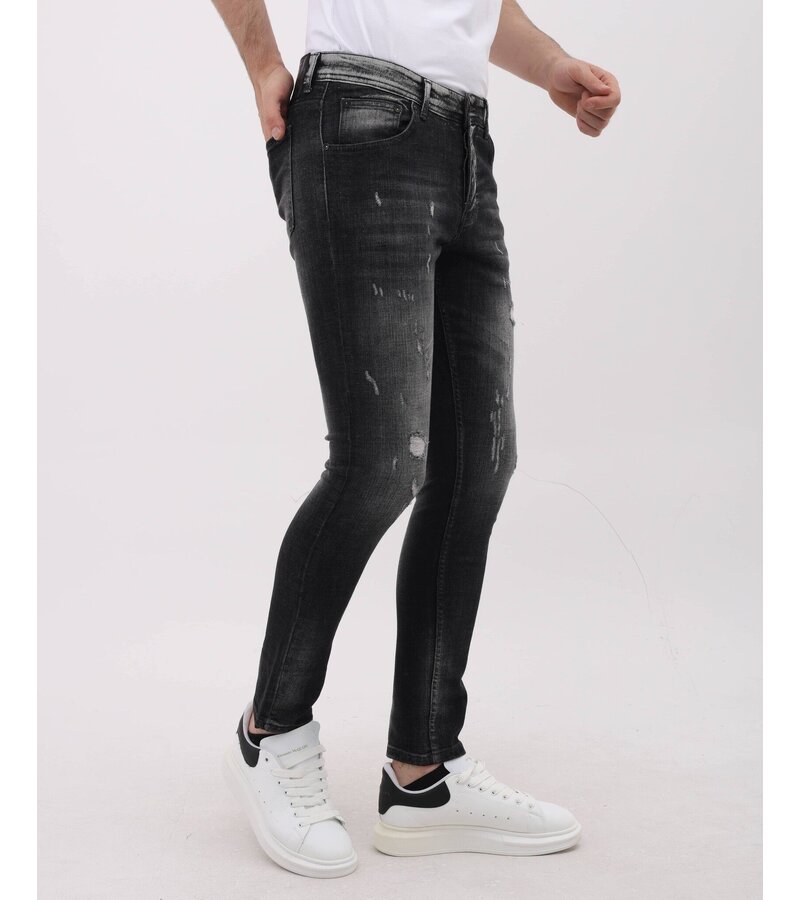Mario Morato Ripped Jeans Herr Slim fit med Stretch - MM-S-111 - Grå