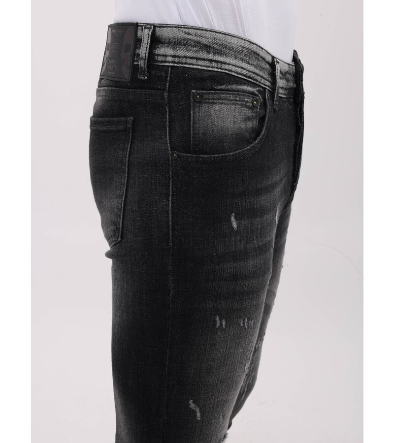 Mario Morato Ripped Jeans Herr Slim fit med Stretch - MM-S-111 - Grå