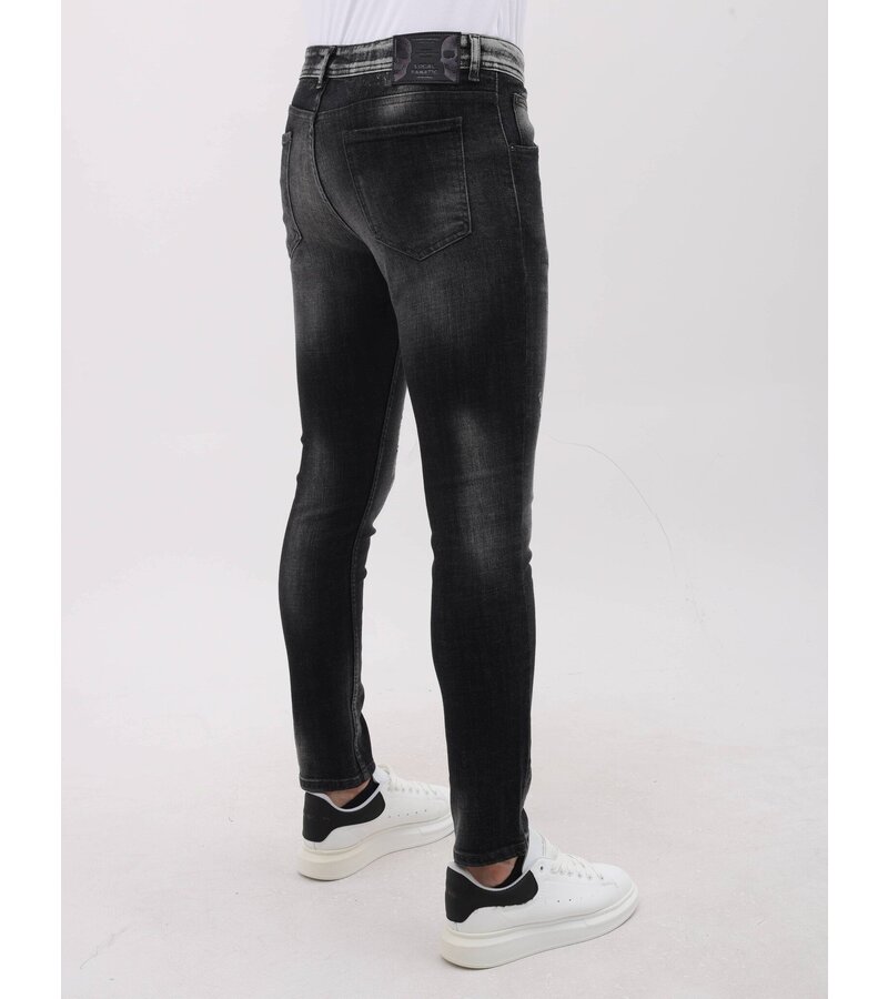 Mario Morato Ripped Jeans Herr Slim fit med Stretch - MM-S-111 - Grå