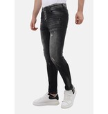 Mario Morato Ripped Jeans Herr Slim fit med Stretch - MM-S-111 - Grå