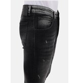 Mario Morato Ripped Jeans Herr Slim fit med Stretch - MM-S-111 - Grå