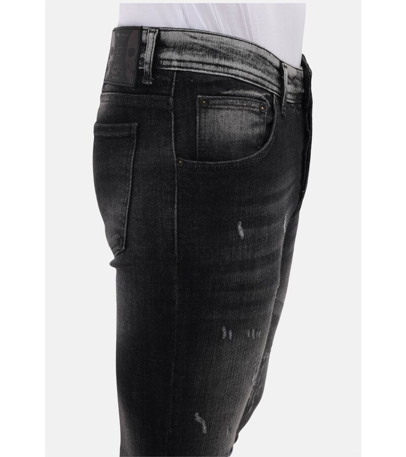 Mario Morato Ripped Jeans Herr Slim fit med Stretch - MM-S-111 - Grå