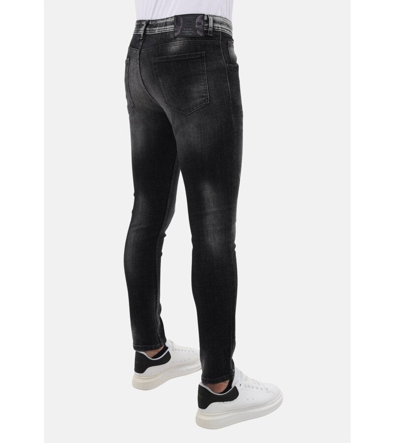 Mario Morato Ripped Jeans Herr Slim fit med Stretch - MM-S-111 - Grå