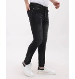 Mario Morato Jeans med Rips Slim Fit för män - MM-S-109 - Svart
