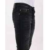 Mario Morato Jeans med Rips Slim Fit för män - MM-S-109 - Svart