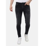 Mario Morato Jeans med Rips Slim Fit för män - MM-S-109 - Svart