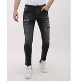 LF Slim Fit Stretch Jeans med Rips Herr - MM-S-110 - Grå