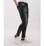 LF Slim Fit Stretch Jeans med Rips Herr - MM-S-110 - Grå