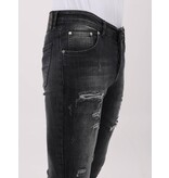 LF Slim Fit Stretch Jeans med Rips Herr - MM-S-110 - Grå