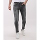 Stonewashed Slim Fit Jeans med Rips Herr - MM-S-115 - Grå
