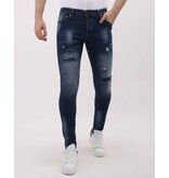Mario Morato Tighta jeans Slim Fit-jeans för män med revor - MM-S-100 - Blå