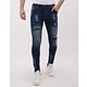 Tighta jeans Slim Fit-jeans för män med revor - MM-S-100 - Blå