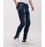 Mario Morato Tighta jeans Slim Fit-jeans för män med revor - MM-S-100 - Blå