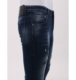 Mario Morato Tighta jeans Slim Fit-jeans för män med revor - MM-S-100 - Blå