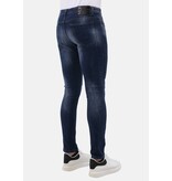 Mario Morato Tighta jeans Slim Fit-jeans för män med revor - MM-S-100 - Blå