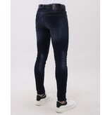 Mario Morato Jeans Herr Slim Fit Stretch med Rips - MM-S-101 - Blå