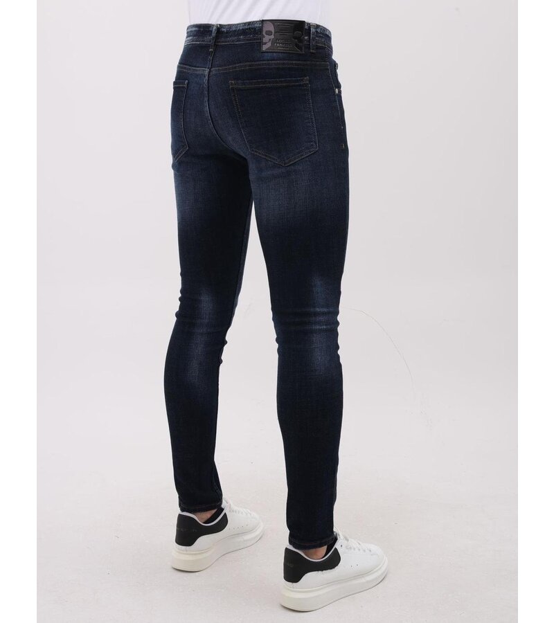 Mario Morato Jeans Herr Slim Fit Stretch med Rips - MM-S-101 - Blå