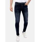 Mario Morato Jeans Herr Slim Fit Stretch med Rips - MM-S-101 - Blå