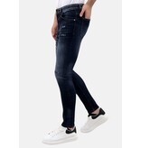 Mario Morato Jeans Herr Slim Fit Stretch med Rips - MM-S-101 - Blå