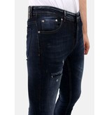 Mario Morato Jeans Herr Slim Fit Stretch med Rips - MM-S-101 - Blå