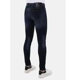 Mario Morato Jeans Herr Slim Fit Stretch med Rips - MM-S-101 - Blå