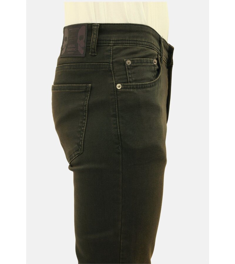 Mario Morato Jeans Herr Regular Fit - Herr Jeans Stretch - MMR-16 - Grön
