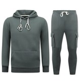 True Rise Hemdräkt Herr Vuxna - Överdimensionerad joggingsdräkt - Tjockvävd - Antracit