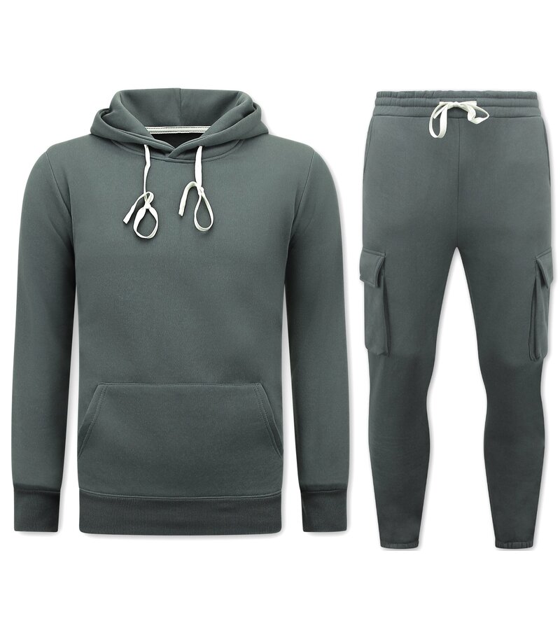 TopStar Hemdräkt Herr Vuxna - Överdimensionerad joggingsdräkt - Tjockvävd - Antracit