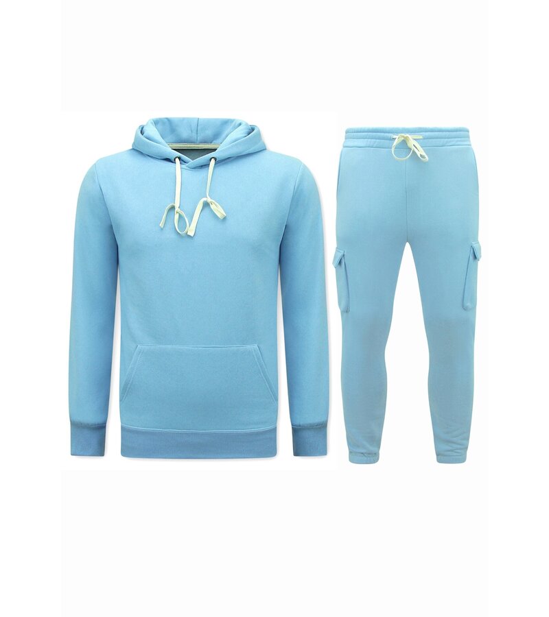 True Rise Joggingsdräkt Herr Vuxna - Oversized House Suit - Tjockvävd - Blå