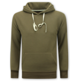 True Rise Träningsoveraller för män Vuxna - Överdimensionerad joggingdräkt - Tjockvävd - Brun