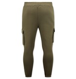 True Rise Träningsoveraller för män Vuxna - Överdimensionerad joggingdräkt - Tjockvävd - Brun