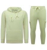 True Rise Träningsoverall Herr - Oversized joggingdräkt - Tjockvävd - Beige