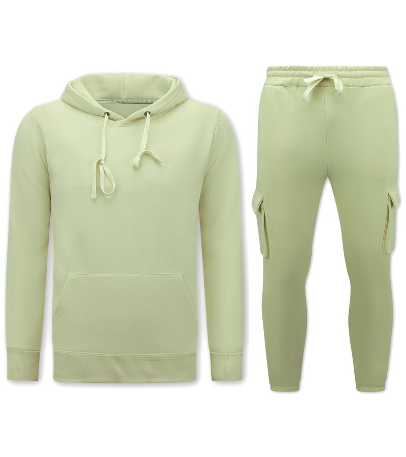 True Rise Träningsoverall Herr - Oversized joggingdräkt - Tjockvävd - Beige