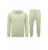 True Rise Träningsoverall Herr - Oversized joggingdräkt - Tjockvävd - Beige