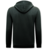 True Rise Jogging Suit Herr - Oversized House Suit - Tjockvävd - Svart