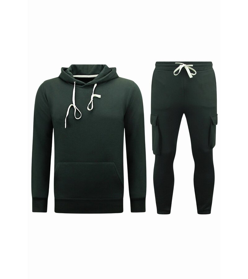 True Rise Jogging Suit Herr - Oversized House Suit - Tjockvävd - Svart