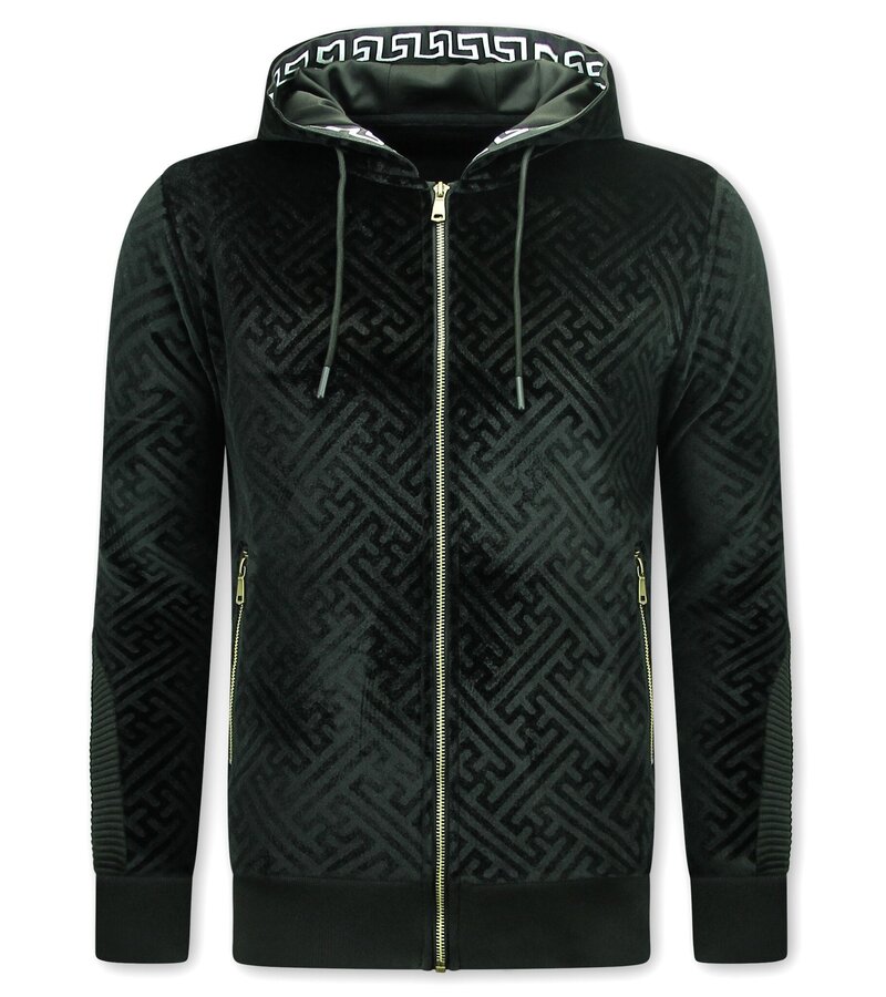 True Rise Joggingsdräkt för män - Teddy House Suit - 1117 - Svart