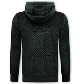 True Rise Joggingsdräkt för män - Teddy House Suit - 1117 - Svart