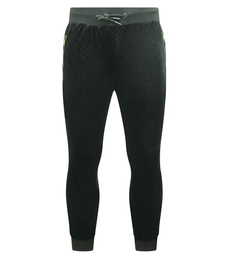 True Rise Joggingsdräkt för män - Teddy House Suit - 1117 - Svart