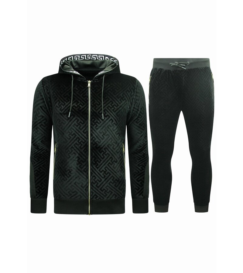 TopStar Joggingsdräkt för män - Teddy House Suit - 1117 - Svart