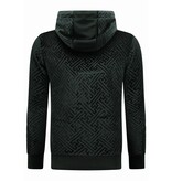 True Rise Joggingsdräkt för män - Teddy House Suit - 1117 - Svart