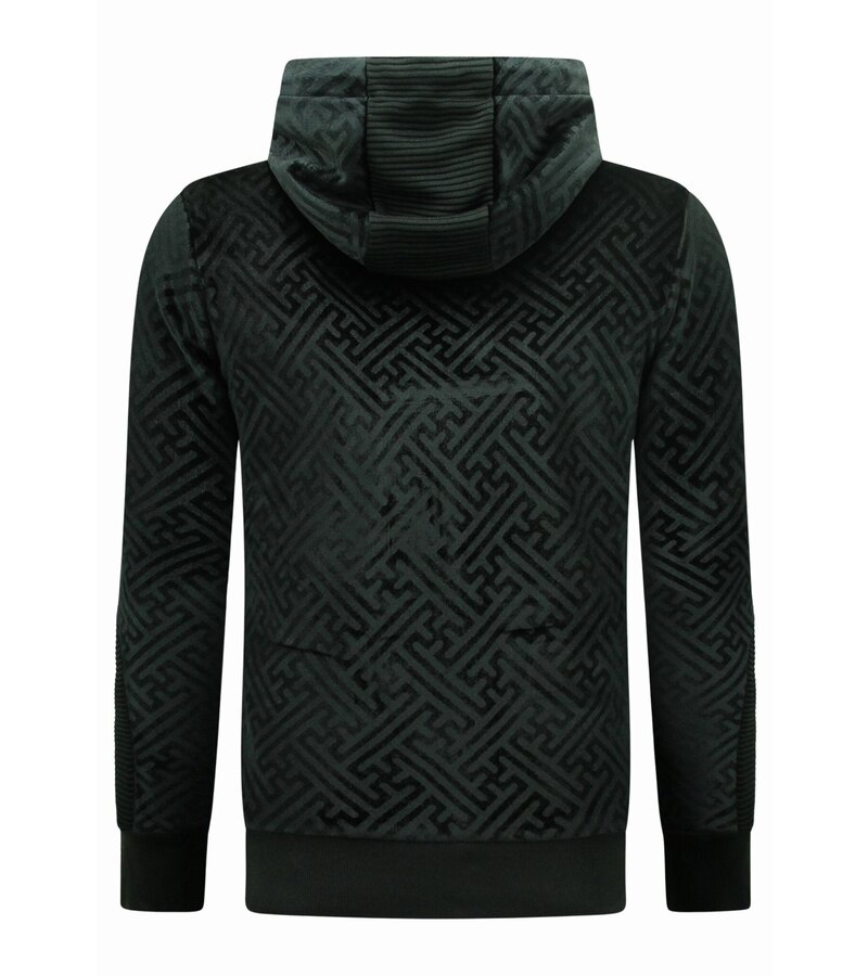 True Rise Joggingsdräkt för män - Teddy House Suit - 1117 - Svart