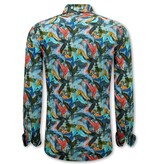 LF Herrblus med långa ärmar - Herrskjorta Slim Fit - Blå