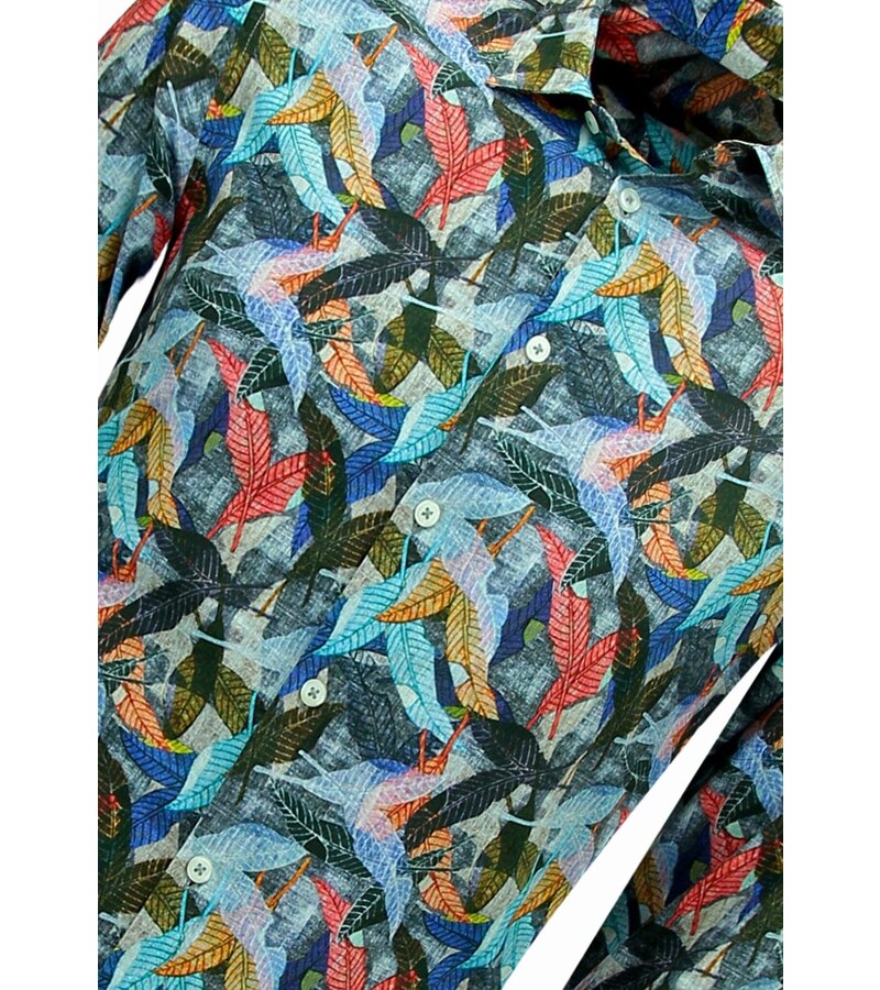 LF Herrblus med långa ärmar - Herrskjorta Slim Fit - Blå