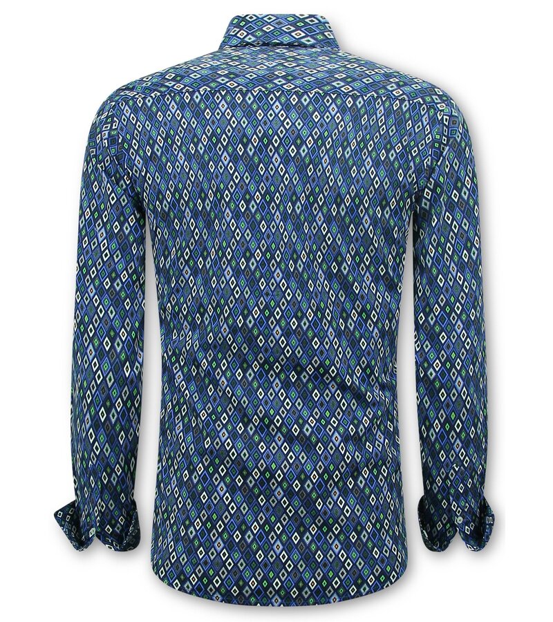 Bread & Buttons Blus Herr Vuxna - Herrskjorta Slim Fit - Blå