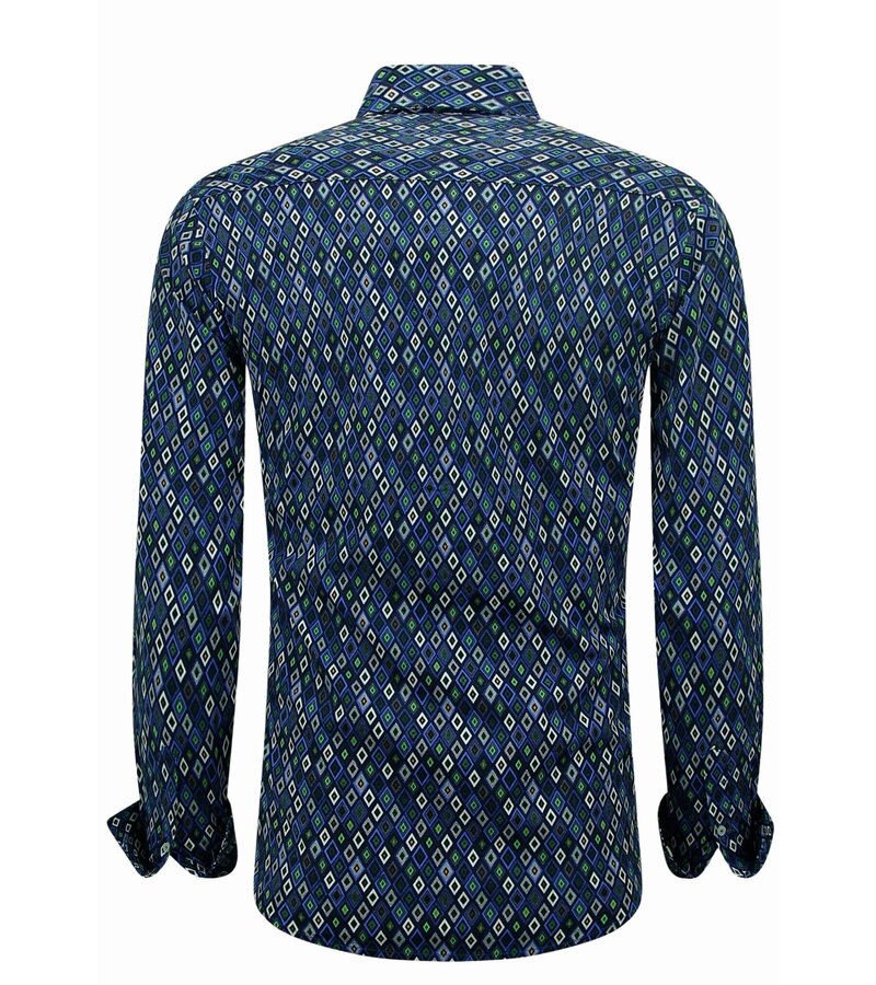 Bread & Buttons Blus Herr Vuxna - Herrskjorta Slim Fit - Blå