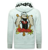 Top Star Hoodie Herr med huva - Popeye - Vit Top Star Hoodie Herr med huva - Popeye - Vit