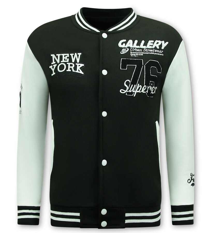 Enos Collegejacka Herr - Baseballjacka - 902 - Svart