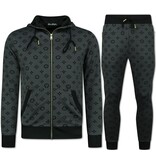 Top Star Herr träningsoverall - Herr joggingoverall - Herr hemmaoverall - Twinset - 5036 - Grå